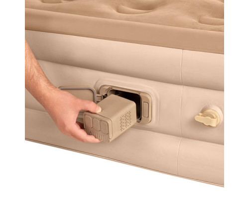 Матрац надувний двомісний NILS CAMP NC2808 з електронасосом 200 х 145 х 35, бежевий