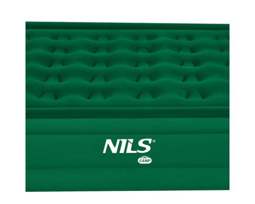 Матрац надувний двомісний NILS CAMP NC2808 з електронасосом 200 х 145 х 35, зелений