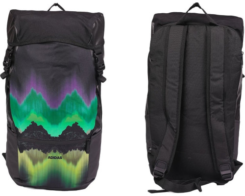 Шкільний міський спортивний рюкзак Adidas Street Camper чорно-зелений HN7760 Шкільний міський спортивний рюкзак Adidas Street Camper чорно-зелений HN7760