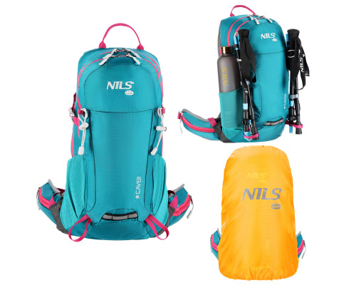 Рюкзак туристичний NILS CAMP NC1950 Caver 18 л, бірюзовий