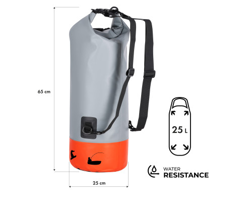 Герморюкзак NILS CAMP NC17108 25 л, сіро-помаранчевий