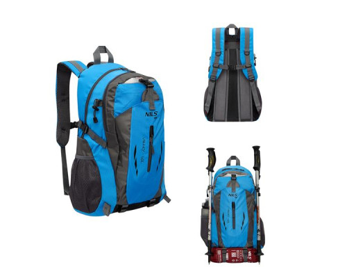 Туристичний рюкзак 40л NILS CAMP VALLEY NC1749 блакитний<br> Туристичний рюкзак 40л NILS CAMP VALLEY NC1749 блакитний<br>