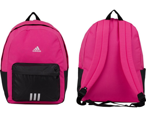 Шкільний міський спортивний рюкзак Adidas adidas Classic Badge of Sport 3-Stripes рожево-чорний IK5723 Шкільний міський спортивний рюкзак Adidas adidas Classic Badge of Sport 3-Stripes рожево-чорний IK5723