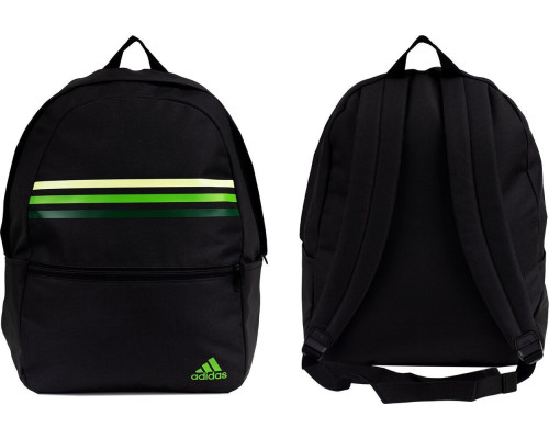 Шкільний міський спортивний рюкзак Adidas Classic Horizontal 3-Stripes чорно-зелений HY0743 Шкільний міський спортивний рюкзак Adidas Classic Horizontal 3-Stripes чорно-зелений HY0743