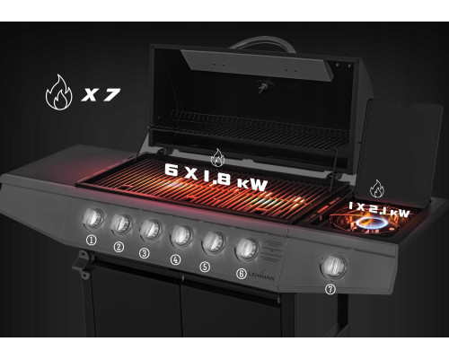 Газовий гриль LEHMANN VEGAS 12.8 kW 33.5 см x 72 см Газовий гриль LEHMANN VEGAS 12.8 kW 33.5 см x 72 см