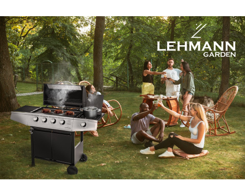 Газовий садовий гриль Lehmann Ohio 9,3 кВт 33,5 см x 61 см Газовий садовий гриль Lehmann Ohio 9,3 кВт 33,5 см x 61 см
