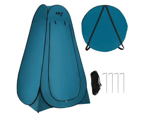 Намет санітарний NILS CAMP NC1706, 120 х 120 х 190 см, синьо-зелений