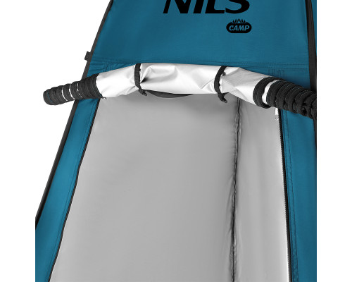 Намет санітарний NILS CAMP NC1706, 120 х 120 х 190 см, синьо-зелений