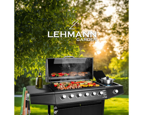 Газовий гриль LEHMANN VEGAS 6+1 чорний Газовий гриль LEHMANN VEGAS 6+1 чорний