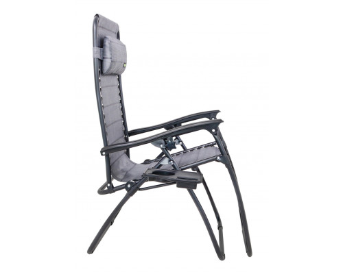 Шезлонг Ramiz Stripes 168 х 52 х 45 см - сірий