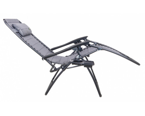 Шезлонг Ramiz Stripes 168 х 52 х 45 см - сірий