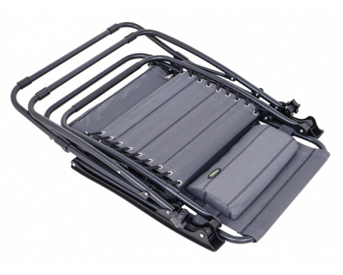 Шезлонг Ramiz Stripes 168 х 52 х 45 см - сірий