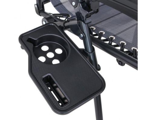 Шезлонг Ramiz Stripes 168 х 52 х 45 см - сірий