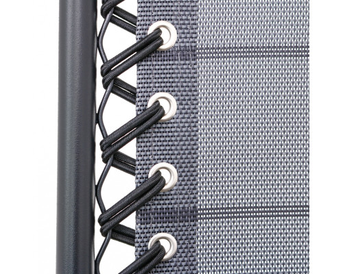 Шезлонг Ramiz Stripes 168 х 52 х 45 см - сірий