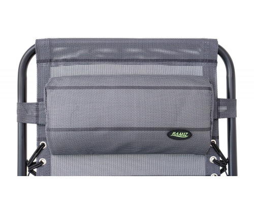 Шезлонг Ramiz Stripes 168 х 52 х 45 см - сірий