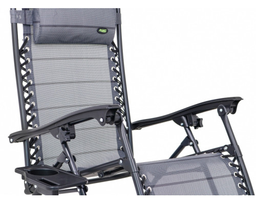 Шезлонг Ramiz Stripes 168 х 52 х 45 см - сірий