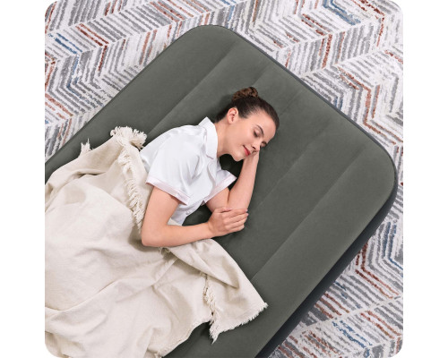 Матрац надувний Bestway 6713L 188x99 см, чорно-сірий