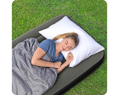 Матрац надувний Bestway 6713L 188x99 см, чорно-сірий