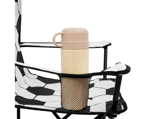 Крісло для кемпінгу NILS CAMP NC3303, чорно-біле