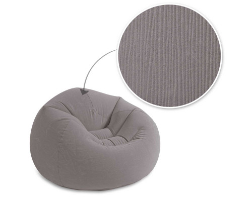 Крісло надувне INTEX 68579 107x104x69 см, сіре