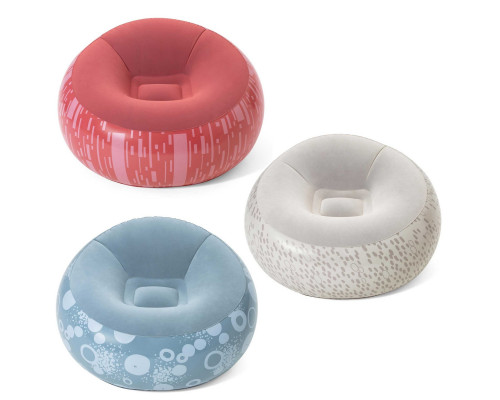 Крісло надувне Bestway 75052 112 x 112 x 66 см, сіре