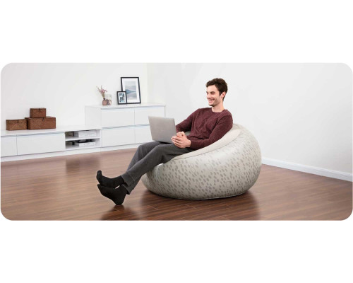 Крісло надувне Bestway 75052 112 x 112 x 66 см, сіре