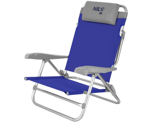 Крісло для кемпінгу 2в1 NILS CAMP NC3502, синьо-сіре