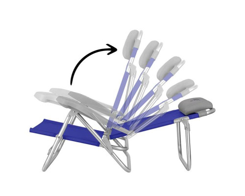 Крісло для кемпінгу 2в1 NILS CAMP NC3502, синьо-сіре