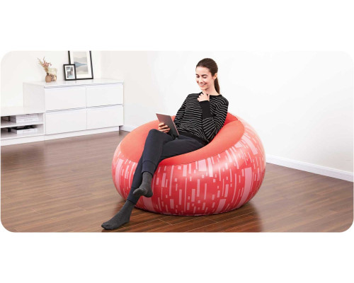 Крісло надувне Bestway 75052 112 x 112 x 66 см, червоне