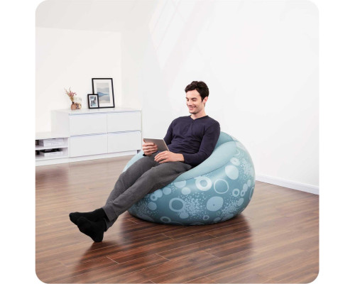 Крісло надувне Bestway 75052 112 x 112 x 66 см, блакитне