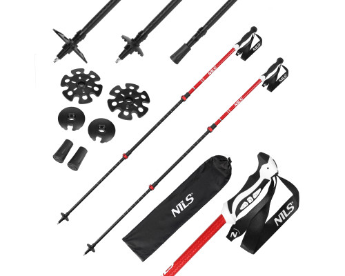 Трекінгові палиці NILS TK8601, червоні