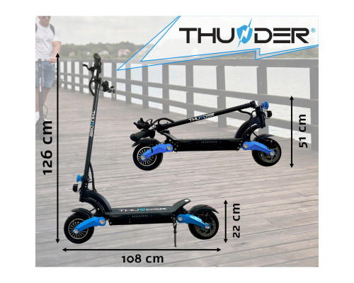 Електросамокат THUNDER FLUX 1000W 48V 10Ah Електросамокат THUNDER FLUX 1000W 48V 10Ah
