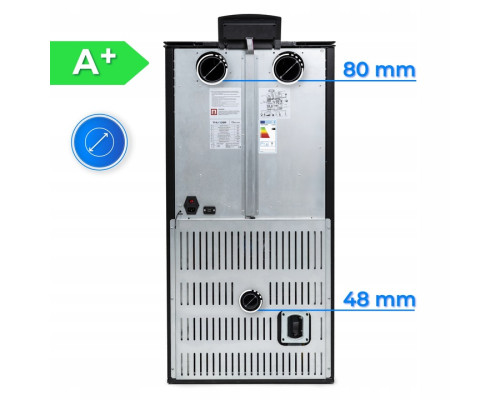 Пелетна піч-камін THUNDER GAREN BLACK 15 кВт