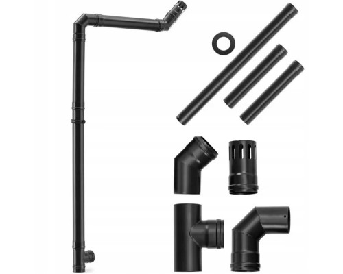 Пелетна піч-камін THUNDER KARMEN BLACK 10 кВт