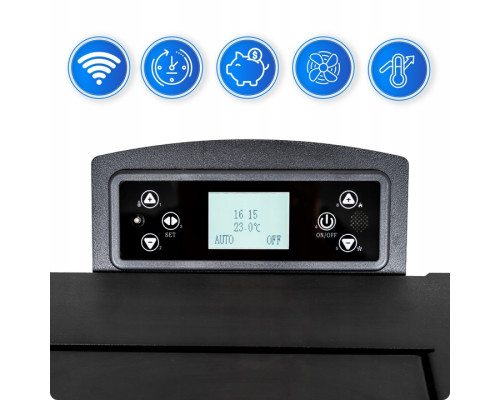 Пелетна піч-камін THUNDER KARMEN BLACK 10 кВт