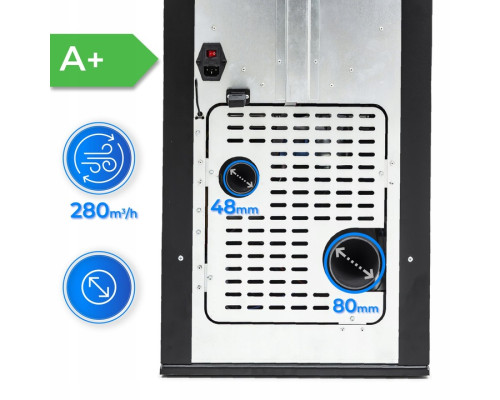 Пелетна піч-камін THUNDER KARMEN BLACK 10 кВт