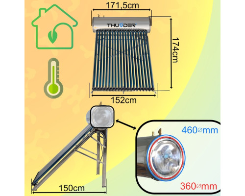 Напірний колектор з баком–200л–THUNDER