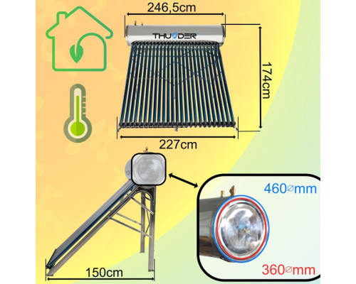 Напірний колектор з баком–300л–THUNDER