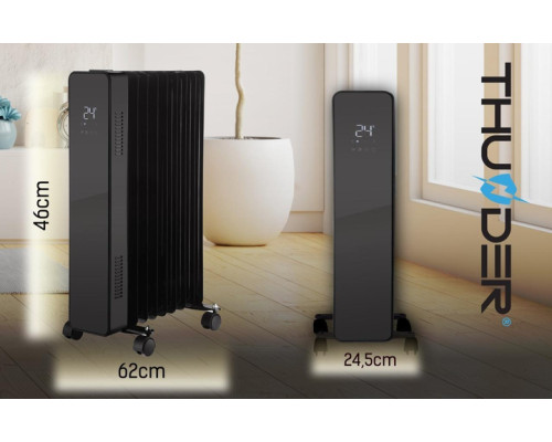 Масляний обігрівач THUNDER SIMPLE-BLACK – 2500Вт Масляний обігрівач THUNDER SIMPLE-BLACK – 2500Вт