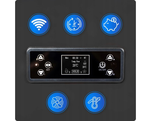 Пелетна піч-камін ARIA BLACK 12 кВт