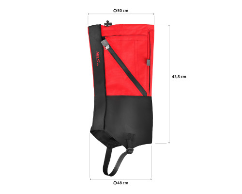 Гамаші туристичні NILS CAMP NC17112, чорно-червоні