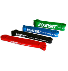 Набір стрічок-еспандерів для вправ K-SPORT Power Band KIT 4 GUM різнокольорові