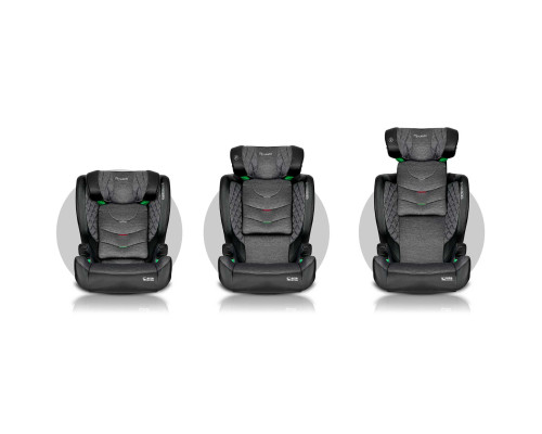 Автокрісло Nukido Louis ISOFIX 15-36 кг, чорно-сіре