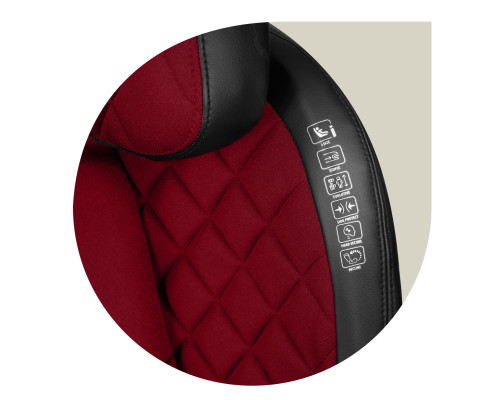 Автокрісло Nukido Louis ISOFIX 15-36 кг, чорно-червоне