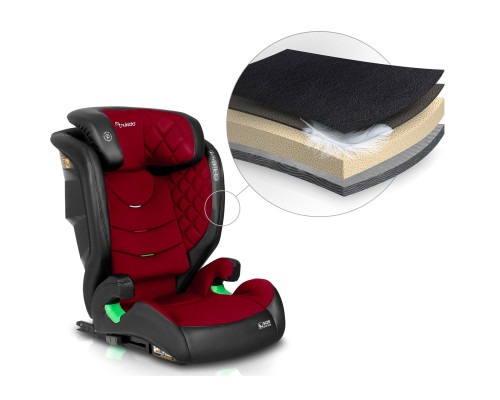 Автокрісло Nukido Louis ISOFIX 15-36 кг, чорно-червоне