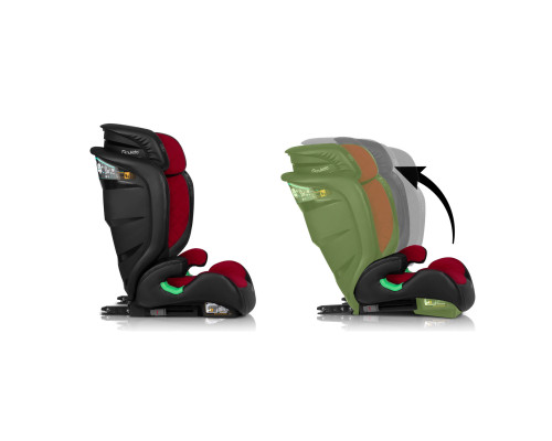 Автокрісло Nukido Louis ISOFIX 15-36 кг, чорно-червоне