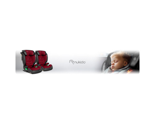Автокрісло Nukido Louis ISOFIX 15-36 кг, чорно-червоне