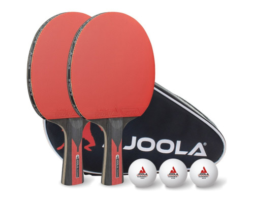 Набір для настільного тенісу Joola Set Duo Carbon Ball Cover, чорно-червоний