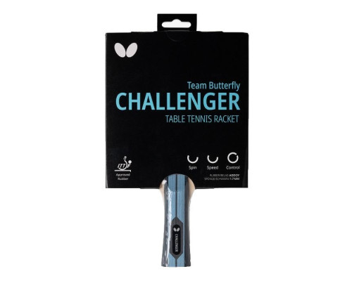 Ракетка для настільного тенісу BUTTERFLY Challenger Team, чорно-червона