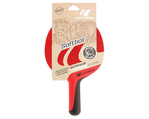 Ракетка для настільного тенісу Cornilleau SOFTBAT OUTDOOR, червона Ракетка для настільного тенісу Cornilleau SOFTBAT OUTDOOR, червона